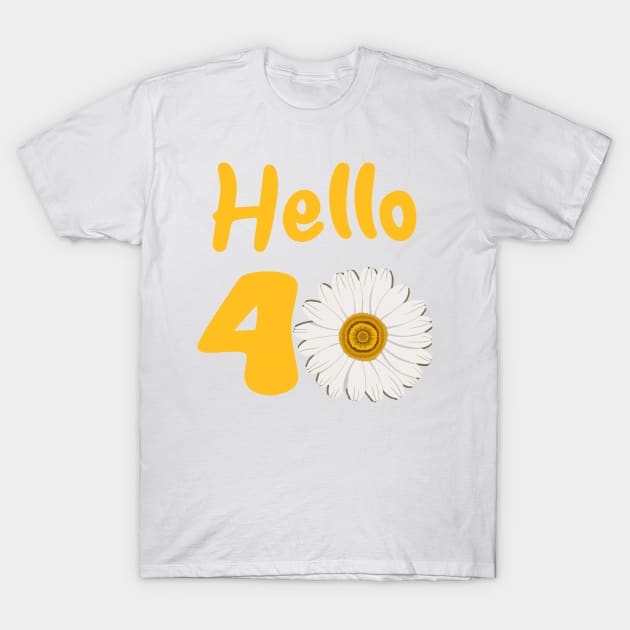 40th Birthday T-Shirt by Hsbetweenus